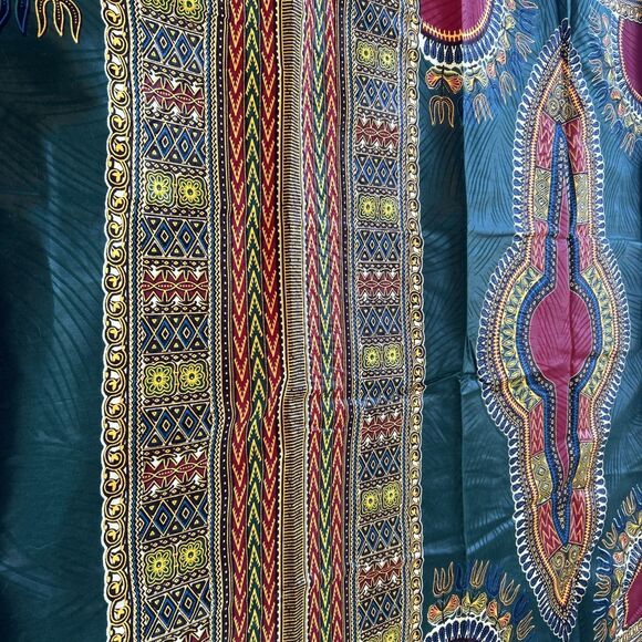 Phoenix Hitarget African Wax Multi Abstract ~2.75 Yards 100% Cotton 102 x46 inch - Picture 4 of 7